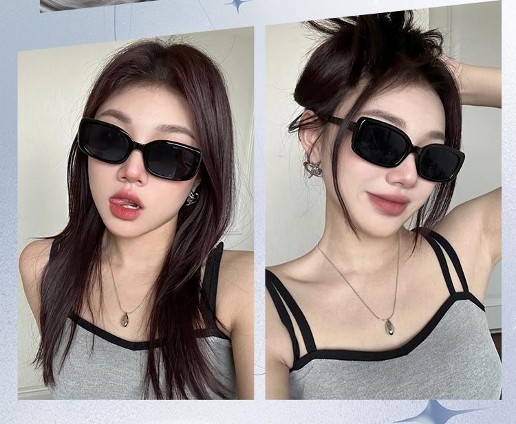 Sunglasses for women with a high-end feel, sunscreen, polarized light, UV protection, American retro small frame square sunglasses, glasses