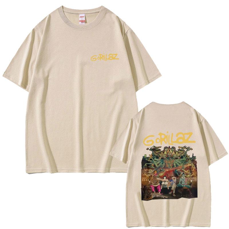 

Rock Band Gorilaz Mountain Tour Graphic Tshirt Unisex Women Fashion Casual Cotton Tshirt Unisex Cotton Tshirt 4XL