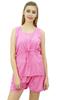 Bimba Womens Drawstring Solid Aqua Pj Set Buttondown Shirt Shorts Dress-10