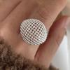 925 Silberringe für Damen Paar Minimalistisch Handgefertigt Einfach Runder Linienring Party Schmuck Geschenk Allergievorbeugend