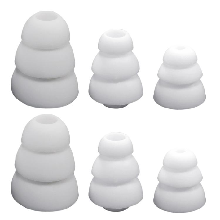 

3.8mm Multiple Size Pack Of 6 Noise Isolating Silicone Earbud Tip For Most In Ear Headphones белый