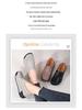 Genuine Leather Thick-Soled Loafers for Women - Soft, Casual Slip-On Shoes for All Seasons, Suitable for Pregnant Women