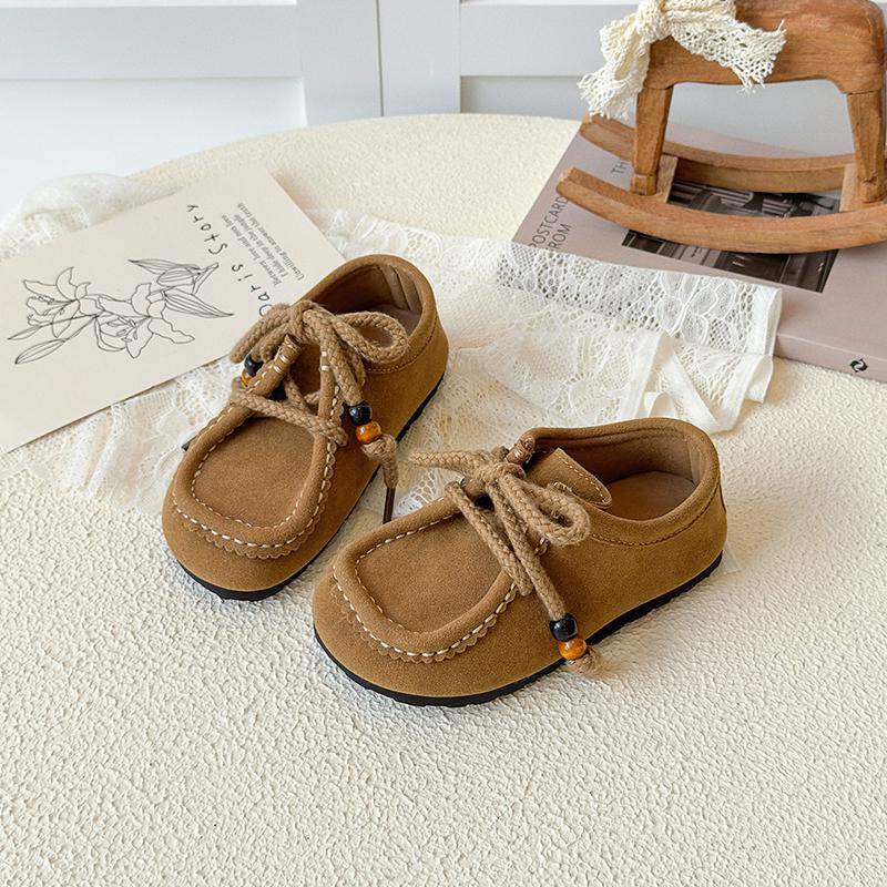 

Beaded Pendant Decoration Retro Casual Solid Color Suede Children s Board Shoes Autumn Boys Comfortable Girls Shoes Great 26