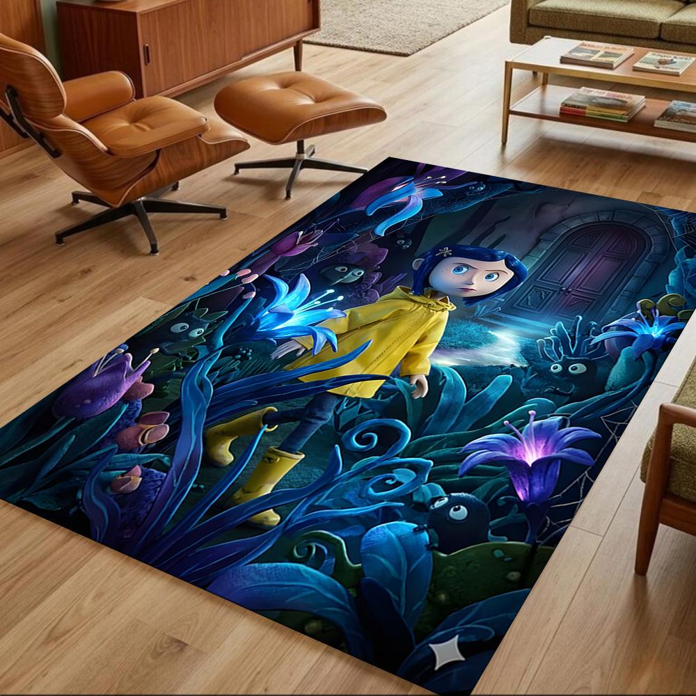 Mysterious World Of Coraline Non-Slip Home Carpet Design for Office Decor Living Room Bedroom Gift