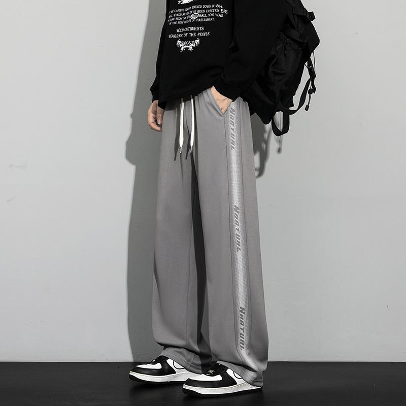 

Новые осенне-зимние худи для мужчин, прямые, повседневные, мужские, модные, повседневные, универсальные брюки M серый