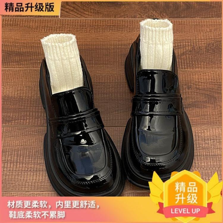 Japanese college style thick-soled basic jk small leather shoes women's 2025 new spring and autumn versatile Korean version round head single shoe