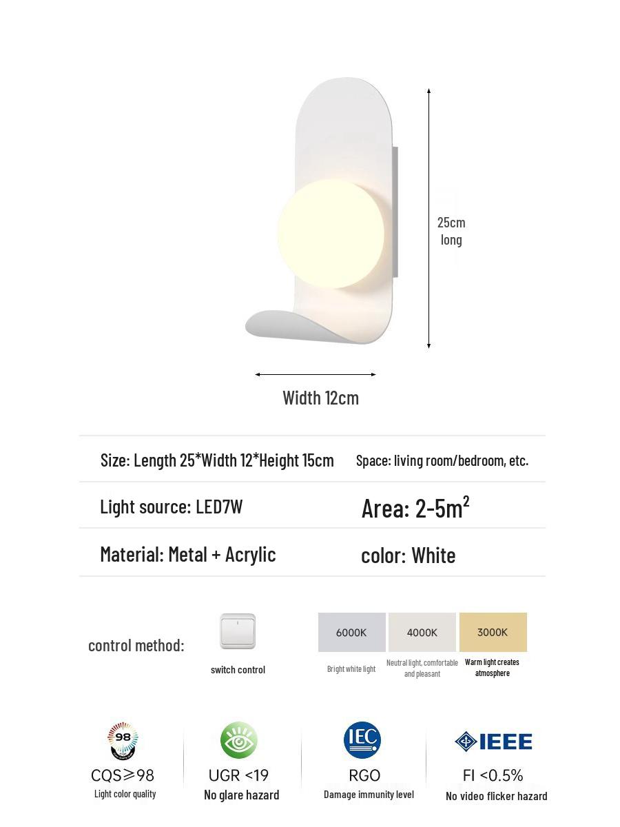 

Скандинавский минималистичный настенный светильник для спальни, гостиной, лестницы и коридора.