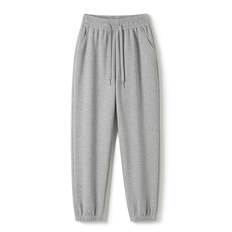 Han Shu's Simple Autumn and Winter Velvet Thickened Sweatpants Casual Couple Sports Loose and Thin Leggings 8