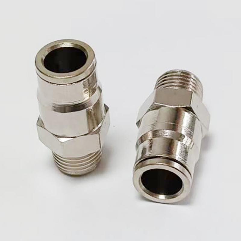 High Pressure Brass 9.52mm misting Nozzle Connector 3/8 Inch Slide Lock Connector Tee Elbow Straight Connector Spray Acce