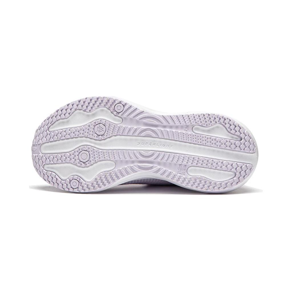 Li Ning Kids Synthetic Leather Comfortable Breathable Shock Absorbing Durable Low Top Casual Shoes Kids Casual Shoes White Purple Yellow YKAU008-6