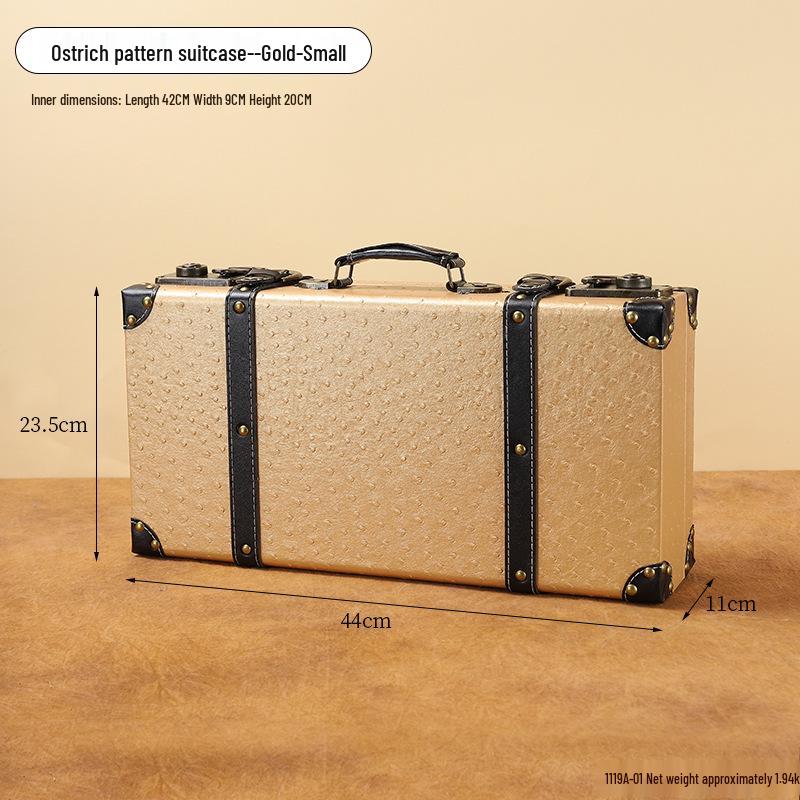 Valigia baule in pelle stile europeo vintage e organizer per la casa