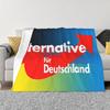 Alternative Afd Germany Blanket Wool Funny Breathable Throw Blanket for Bedding Lounge All Season