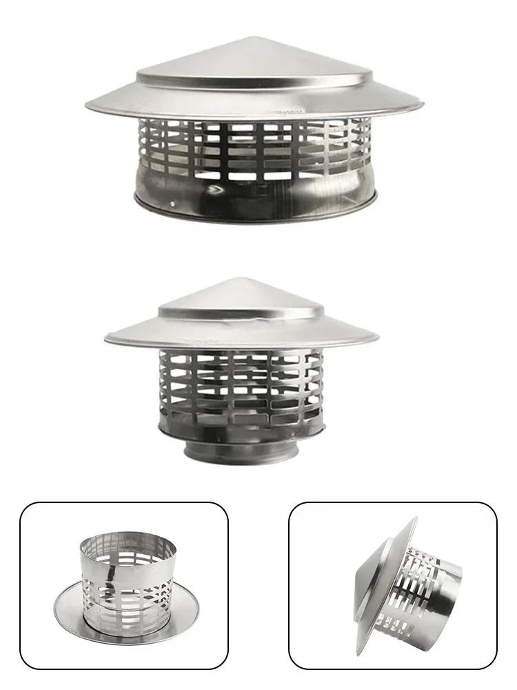 Chimney Cap Stainles Exterior Wall Fresh Air Outlet Roof Pipe Exhaust Hood Chimney Cap Wind Cap Roof Pipe Exhaust Outlet