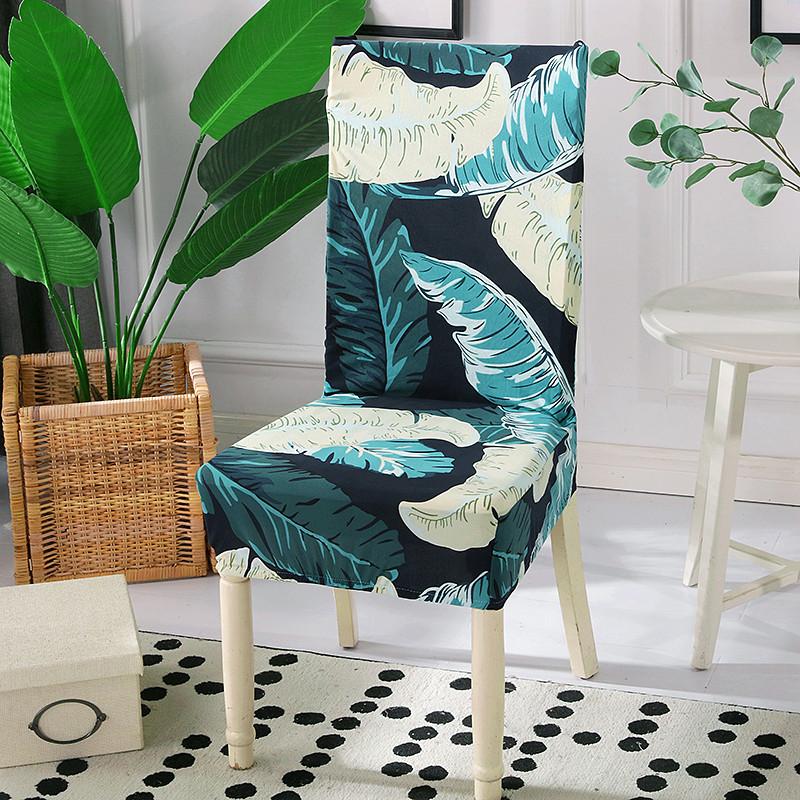 Spandex Dining Chair Cover With Back Elastic Universal Kitchen Living Room Stretch Slipcover Chair Covers Protector Seat Case