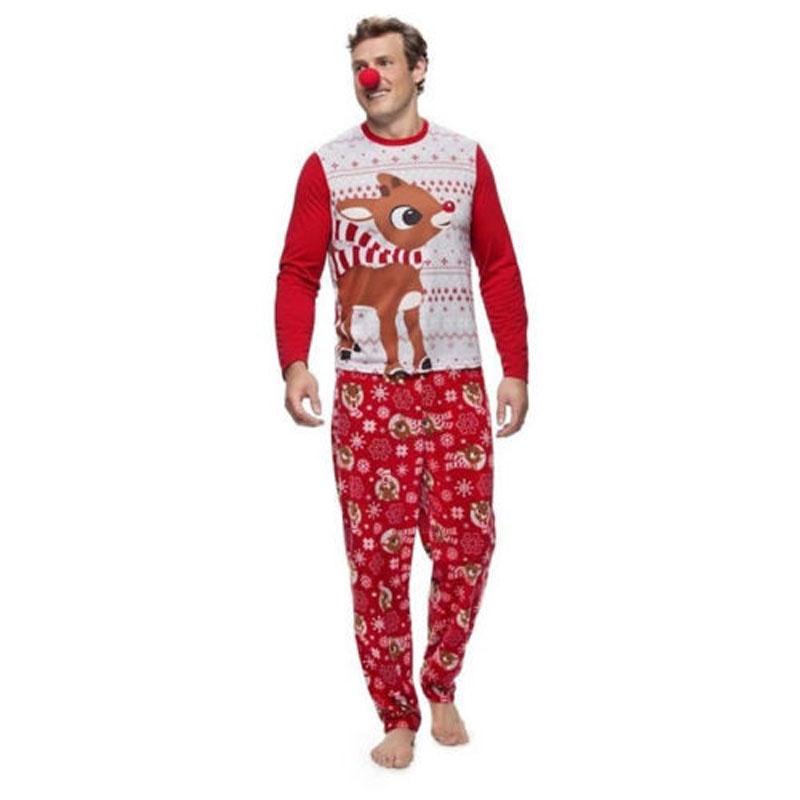 Luxurious Christmas Family Matching Clothes With Adorable Fox Design And Unisex Pajamas Set