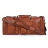 Leather Weekender Bag | Handmade Goat Leather Duffle Bag for Men and Women | Vintage Travel Carry-On Gym Bag