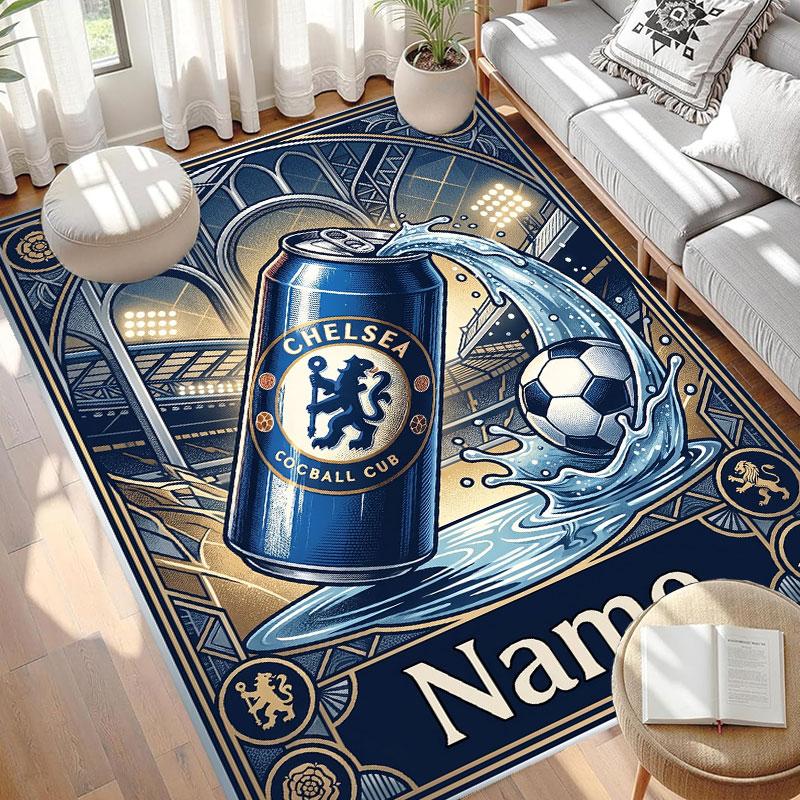 Personalizovaný koberec s potiskem Chelsea FC na míru, Všestranný bytový dekorativní koberec, do herny, bytu, na balkon, předsíně, chodby, Dárek