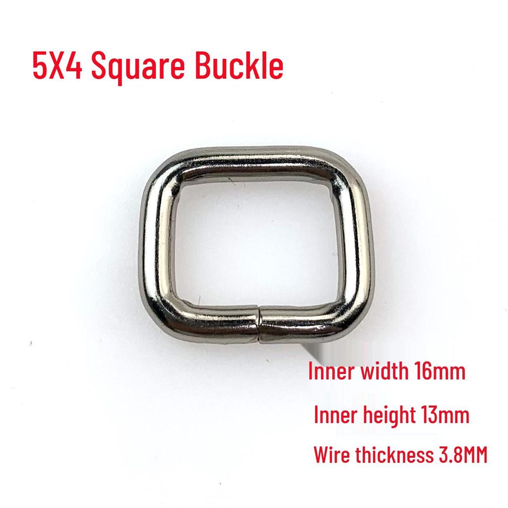 3.8MM Thick Iron Square Ring Buckle for Luggage and Webbing Adjustment