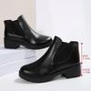 Women Boots Chunky Heel Platform British Style Thick Sole Increase Height Casual Chelsea Boots For Autumn And Winter Casual Wear