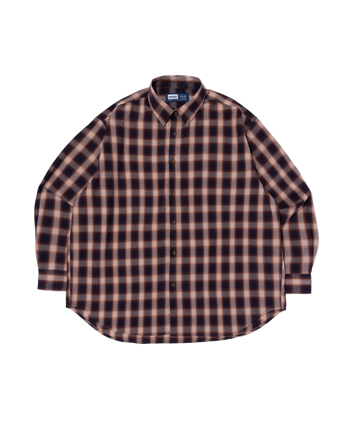Cargo Bros Semi-Over Ombre Check Shirt (Purple) Free