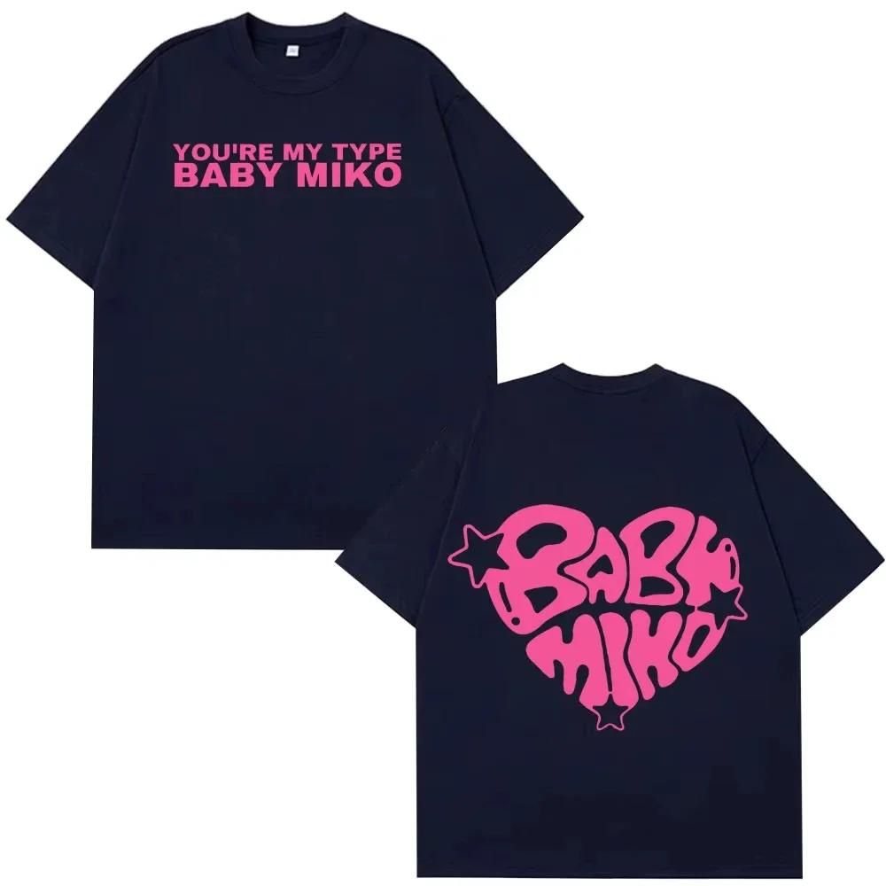 Young Miko Baby Miko Merch Fans T Shirts Unisex Wounisex Fashion Aesthetic Shortsleeved Cotton Tshirt Summer Oversized Male Black