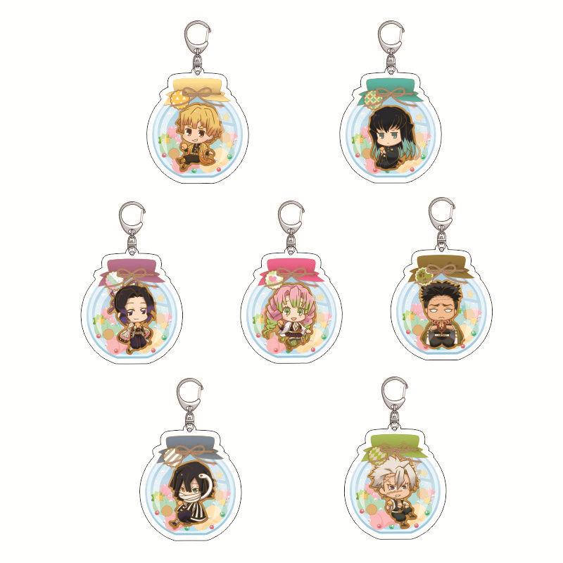 Anime Demon Slayer Acrylic Keychain Series Ingenious Accessories Kamado Tanjiro Zenitsu Agatsuma Nezuko Kamado Merchandise