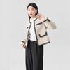 Wool Cashmere Woven Belt Temperament Double-sided Nylon Coat Temperament Jacket Thin Commuting Style