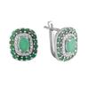 Silver Earrings with Natural Emerald 1.308ct (0466439)