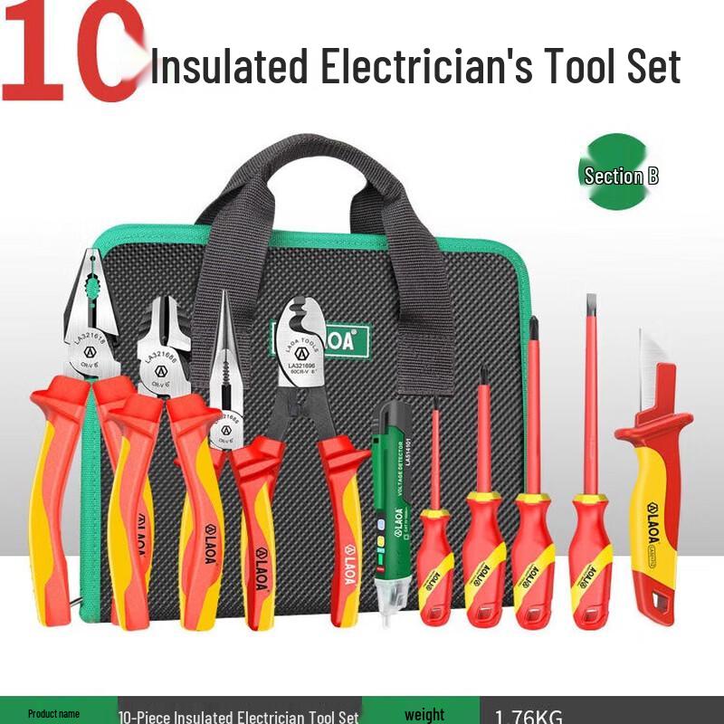 LAOA LA102310 VDE Insulated 10-Piece Tool Set