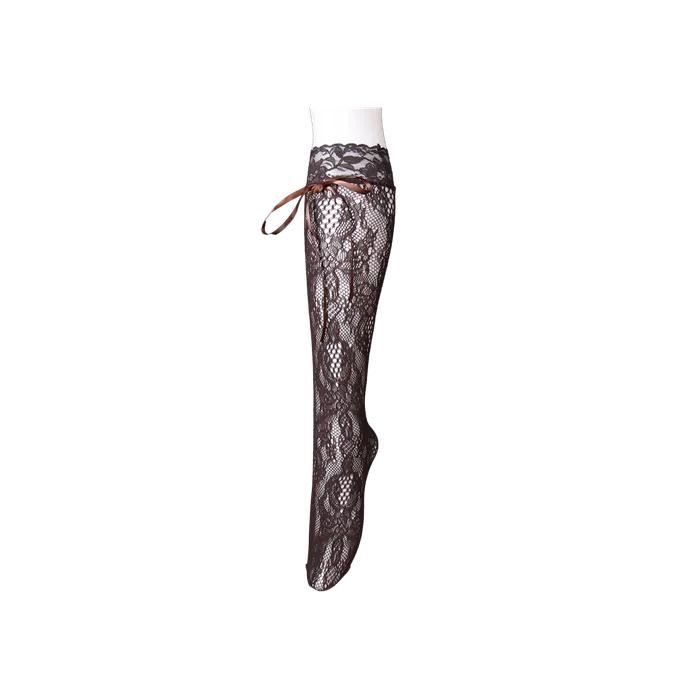 Antique Mocha Lace Knee Socks