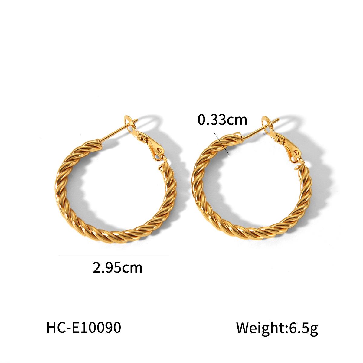 

Высококачественные серьги из титановой стали C-образной формы: Европейский и американский стиль, нержавеющая сталь, вакуумное электролитическое покрытие, не выцветает.