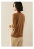 Women's Cashmere Half-High Collar Loose Knit Sweater - Autumn Winter Long Sleeve Pullover