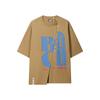 Men's FILA X Kolor BEACON T-Shirts Men's Wheat Wave Gold Brown Crew Neck Moderate Straight Fit