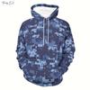 Sweatshirts for Men 3D Military Camouflage Print Oversized Hoodie Unisex Sports Kangaroo Pocket Hooded Sweatshirt Men's Clothing