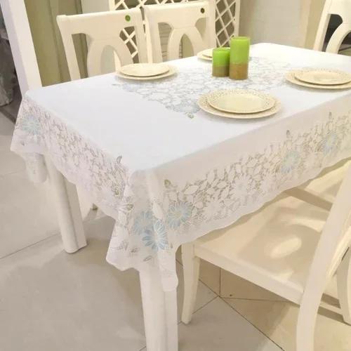 European Style PVC Gilded Table Mat Waterproof Scald Resistant Rectangular Dining Table Cloth Unwashed Plastic Coffee Table Case