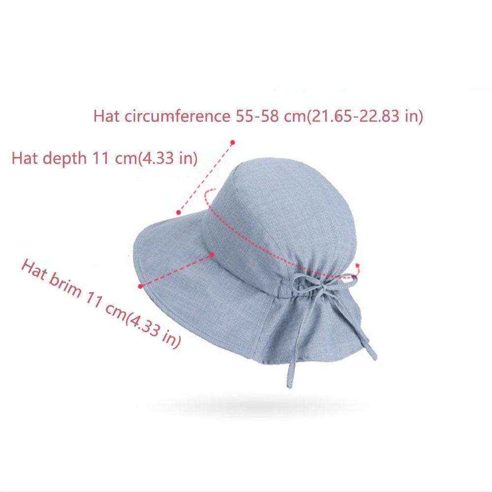 Wide Brimmed Women's Bucket Hat Anti-UV with Bowknot Summer Sun Hat Breathable Sunscreen Protection Sunscreen Visor Cap Outdoor