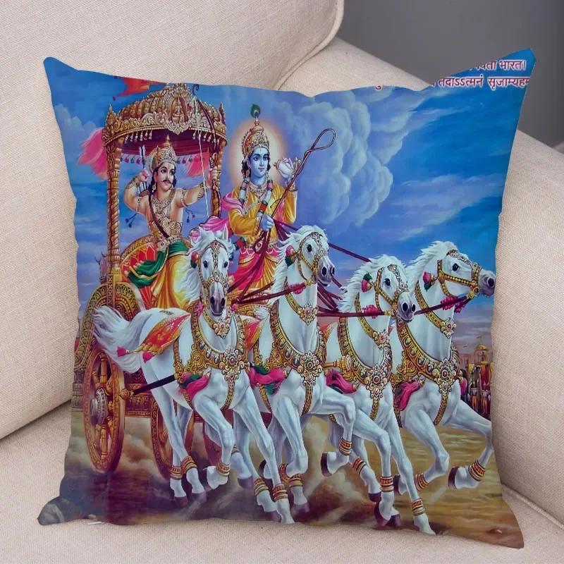 

Индийская мифология Шива Наволочка Декор Красочная наволочка для дивана, автомобиля, дома Наволочка Короткий плюш Наволочки 66x66cm