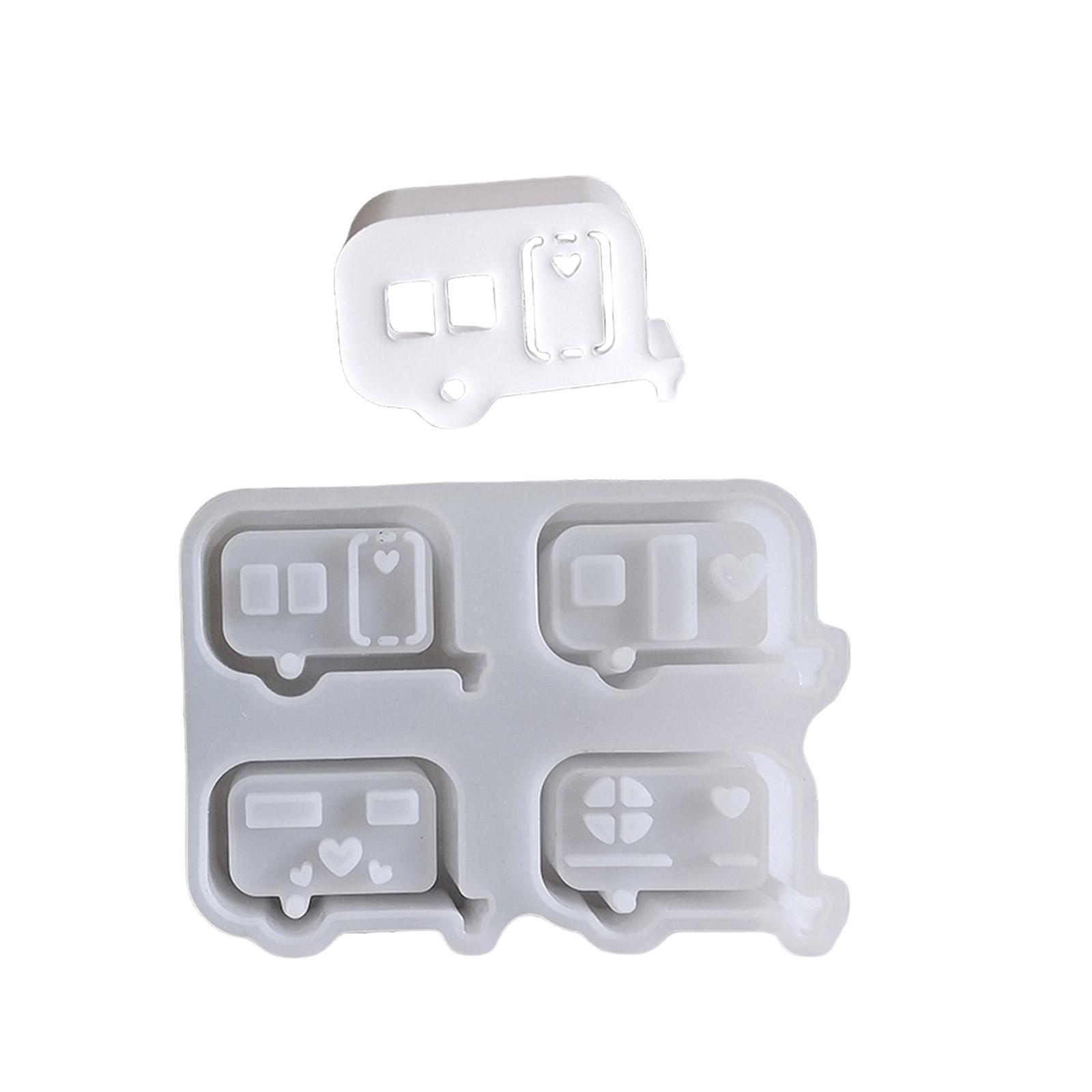 

Гибкая силиконовая форма для фестивальной домашней декорации, полая форма для подсвечника в виде автобуса, гипсовая форма для атмосферного света T1