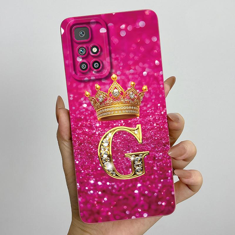 For Xiaomi Redmi 10 Case Redmi10 Luxury Letters Liquid Soft Silicone Back Cover For Xiaomi Redmi10 2022 Case Coque Fundas Shell