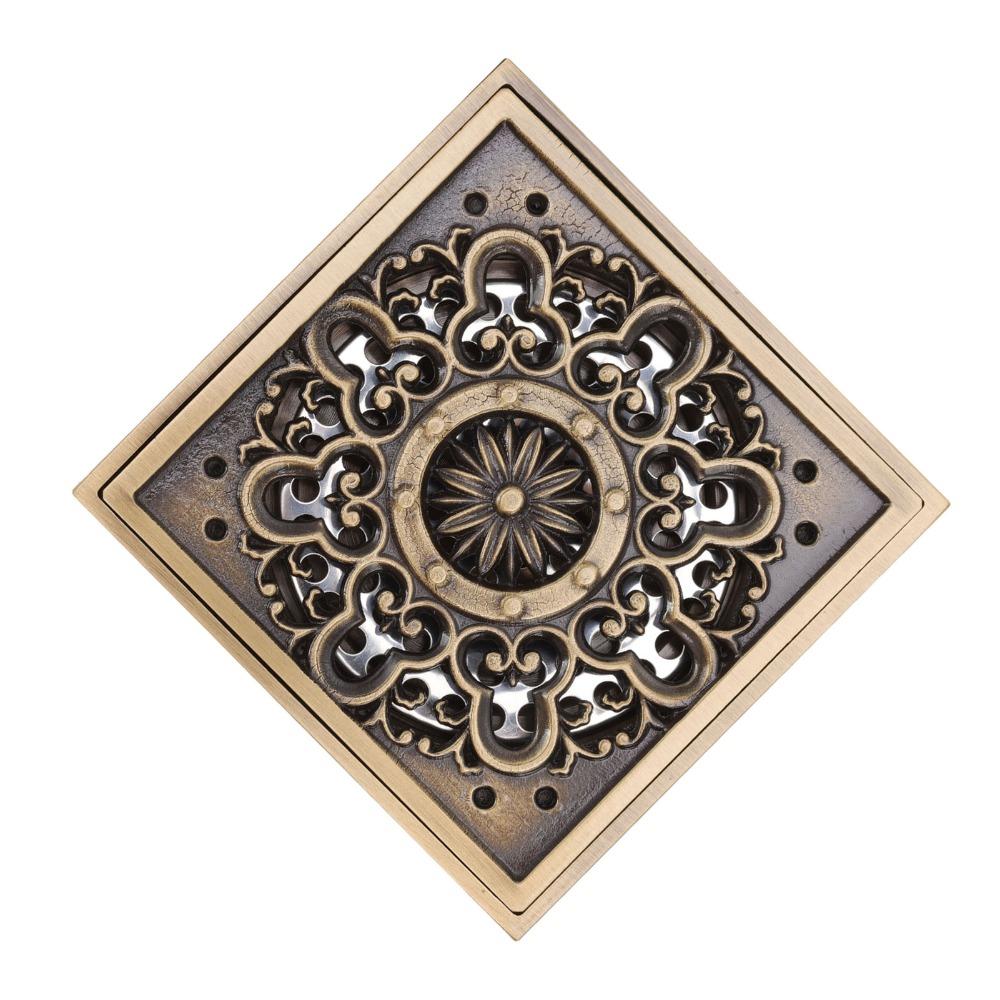 Copper Material Floor Drain Square Floor Strainer Durable Drain Strainer  Toilet