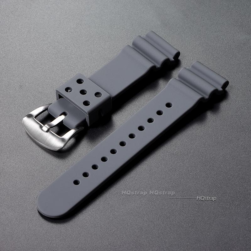 20mm 22mm Silikonarmband für Seiko Uhrenarmband Herren Damen Sport Wasserdicht Tauchen Gummi Handgelenkarmband Zubehör Universelles Band