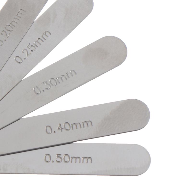 0.1-0.5mm 7 Adet Dental Ortodontik Diş Arası Mine Aşındırma Ölçer Cetvel
