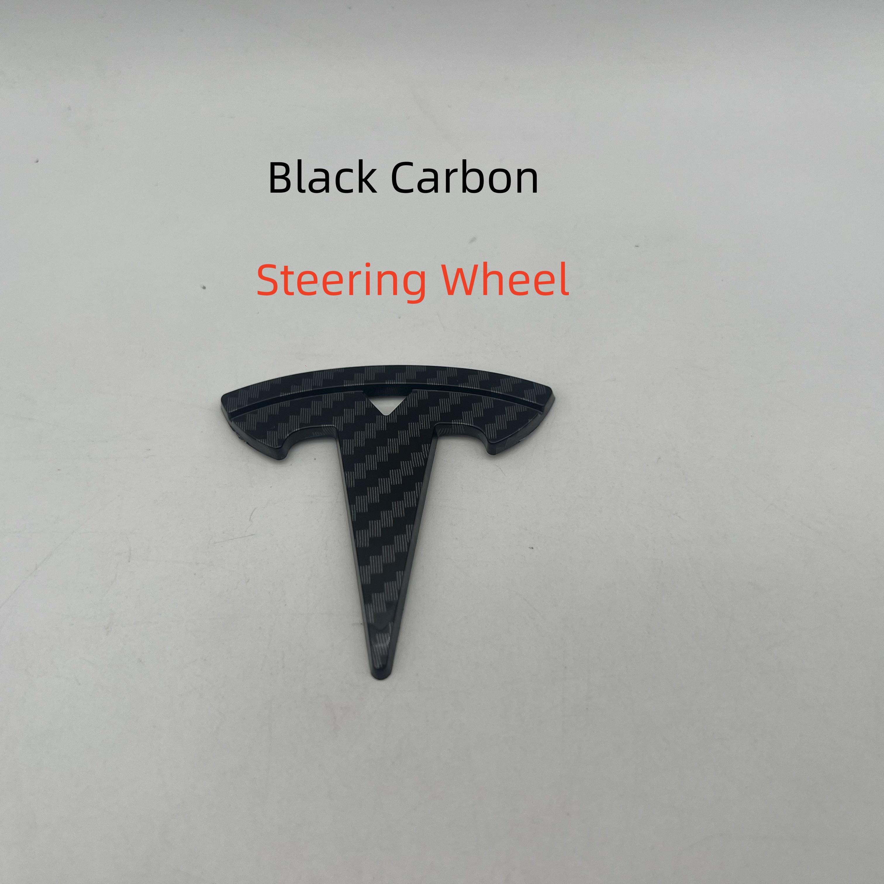 

1-3pcs carbon fiber Not Affect for Tesla Model3 ModeY car Front Emblem Rear Tail Trunk Steering Wheel Sticker Badge styling Model Y