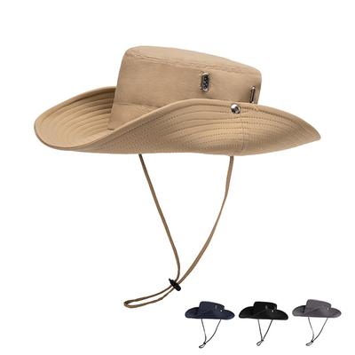 Men's Mountaineering Fishing Big-Brimmed Hat Summer Quick-Drying Anti-Splashing Fisherman Hat Outdoor Travel Sunshade Sunscreen Hat for Women