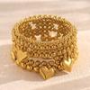 Minimalist Multi-Strand Metal Ball Square Bead Elastic Bracelets for Women Gold Silver Tone Stackable Statement Wrist Jewelry