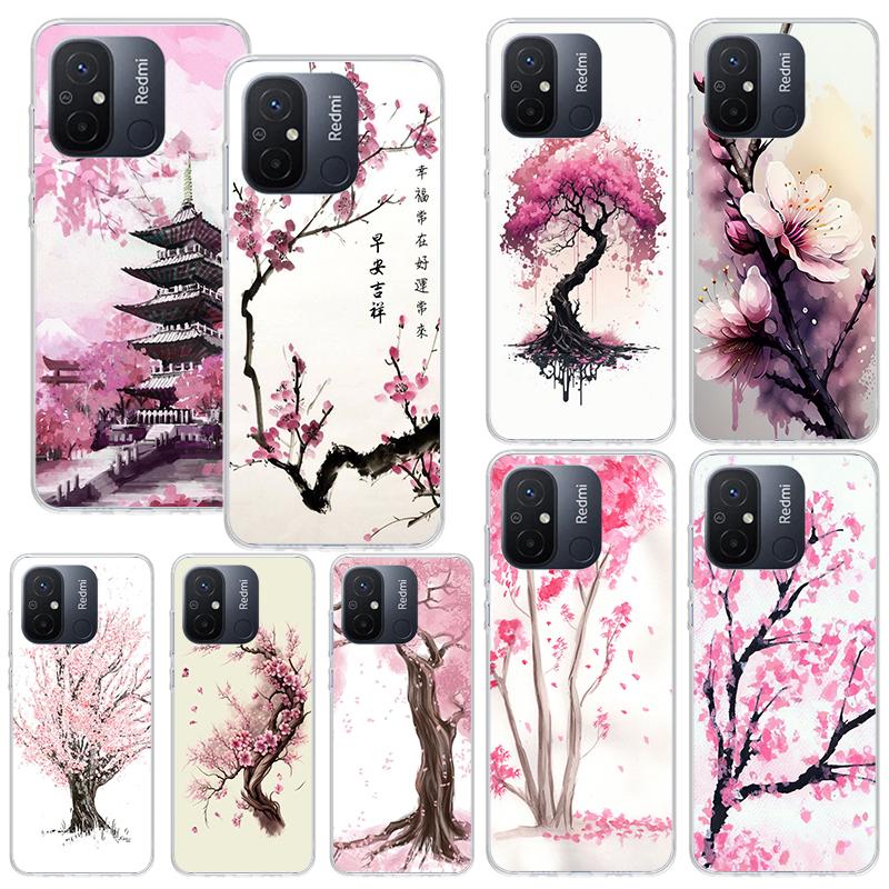 Cherry Blossom Tree Phone Case For Xiaomi Redmi 14C 13 13C 12 12C 10 10A 10C 9 9A 9C 9T 8 8A 7 7A 6A 6 Pro K80 K70 K60 K40 K20 1