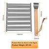 M-Modern-2Pcs Hot Dog Roller For Grill Sausage Roller Rack With Wood Handle BBQ Hot Dog Griller For Evenly Cooked Hot Dogs