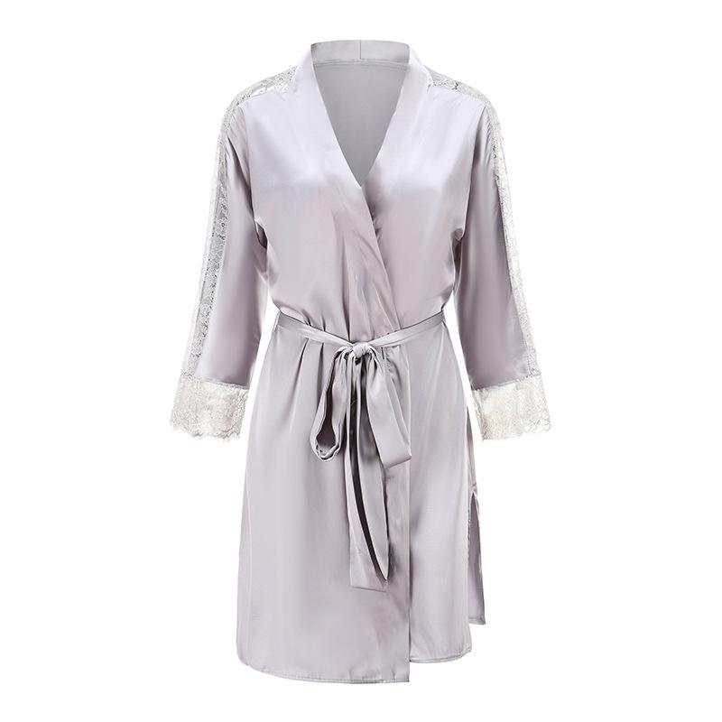 Sexy Pajamas Suspender Nightgown Women'S Halter Open Fork Pure Desire Hot Princess Style Nightgown Sex Temptation Set