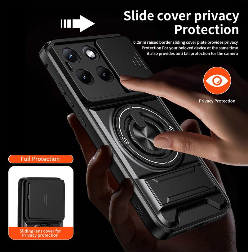 For Motorola Edge 70 Fusion 5G Case Armor Bracket Slide Lens Protector Funda For Moto Edge 70 Fusion Magnetic Holder Ring Cover