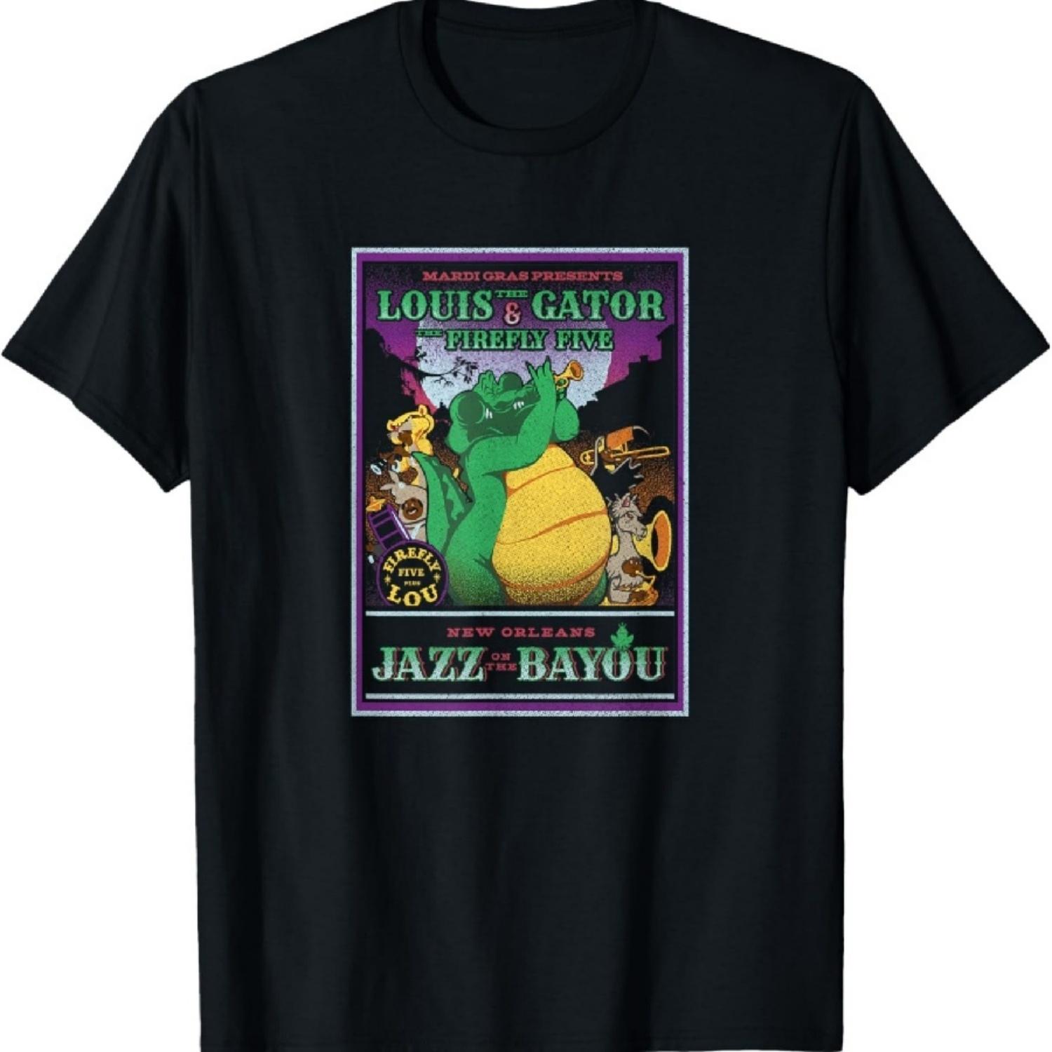 Дисней Принцесса и Лягушка Луи Крокодил Постер Футболка XXXXXL разноцветный